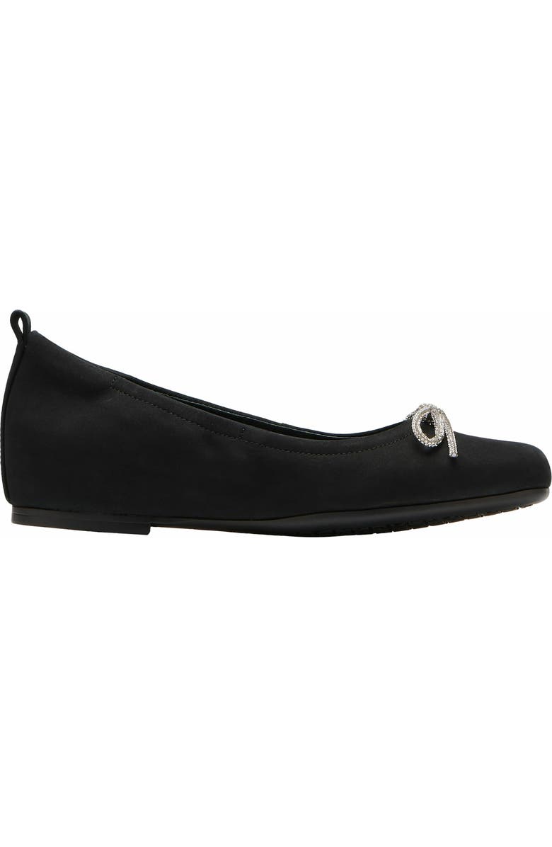 ABEO Cadence Bow Ballet Flat, Alternate, color, Black Sparkle - Metatarsal