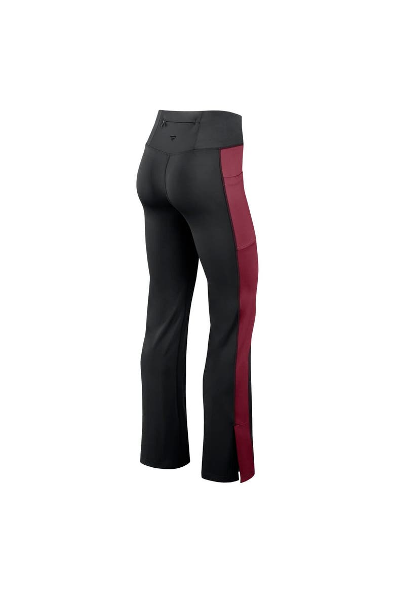 Women's Fanatics Signature Black Washington Commanders Studio Fitted Flared Leggings, Alternate, color, Black
