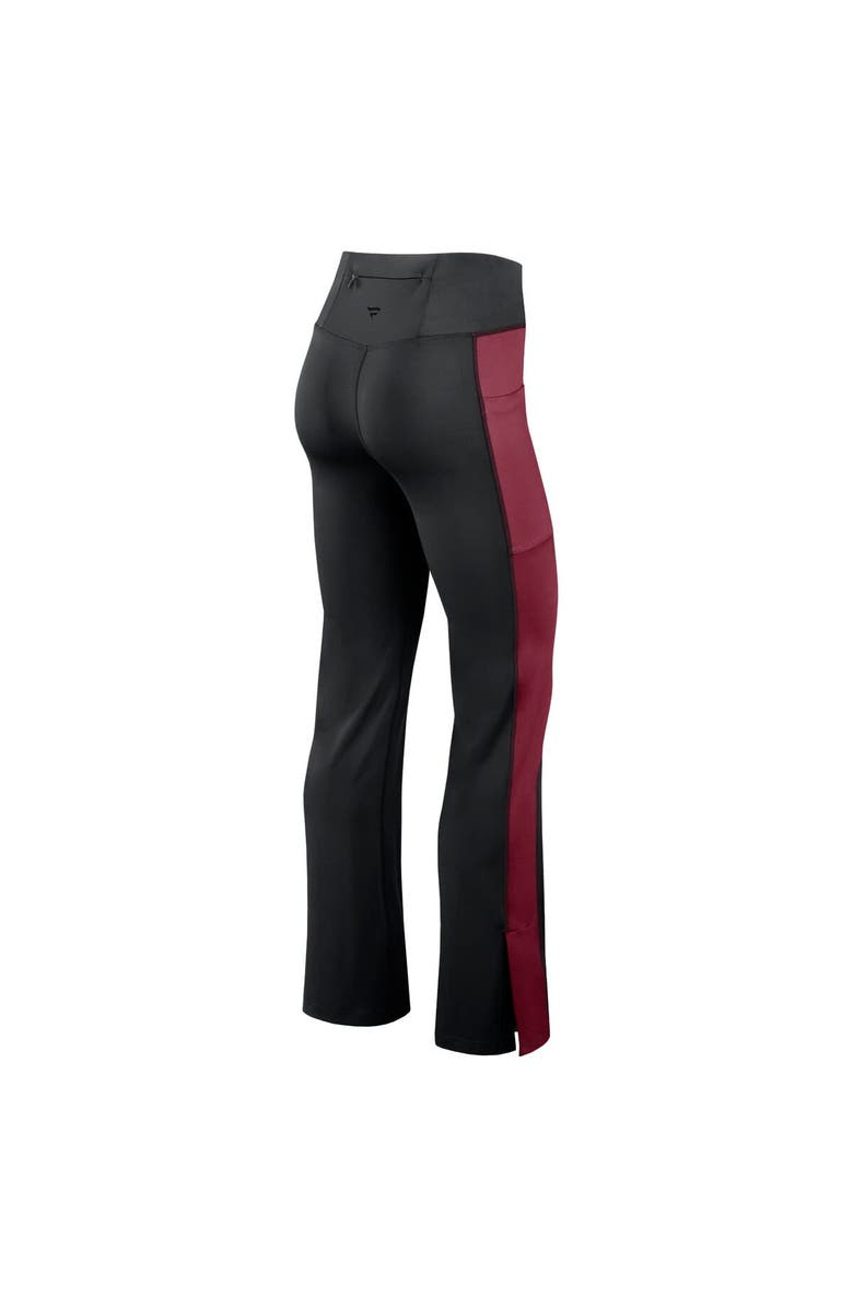 Fanatics Signature Women's Fanatics Signature Black Washington Commanders Studio Fitted Flared Leggings, Alternate, color,