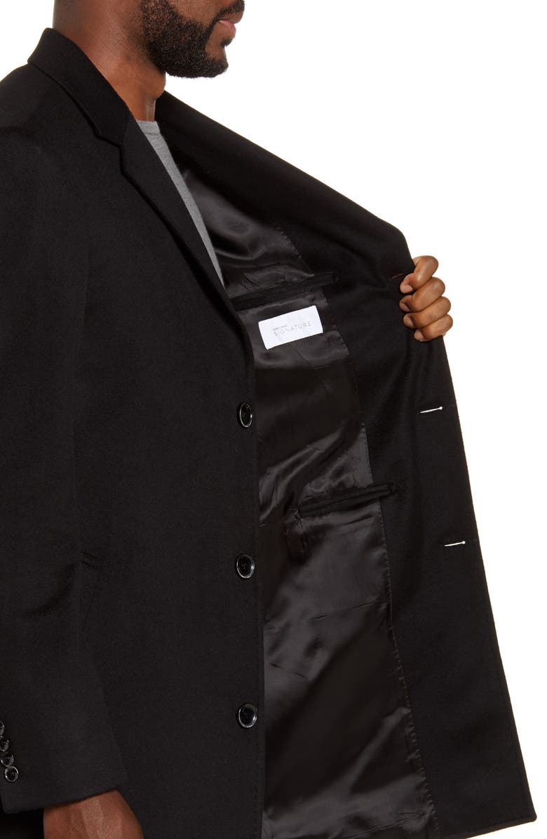 Nordstrom Signature Darien Trim Fit Wool & Cashmere Overcoat, Alternate, color,