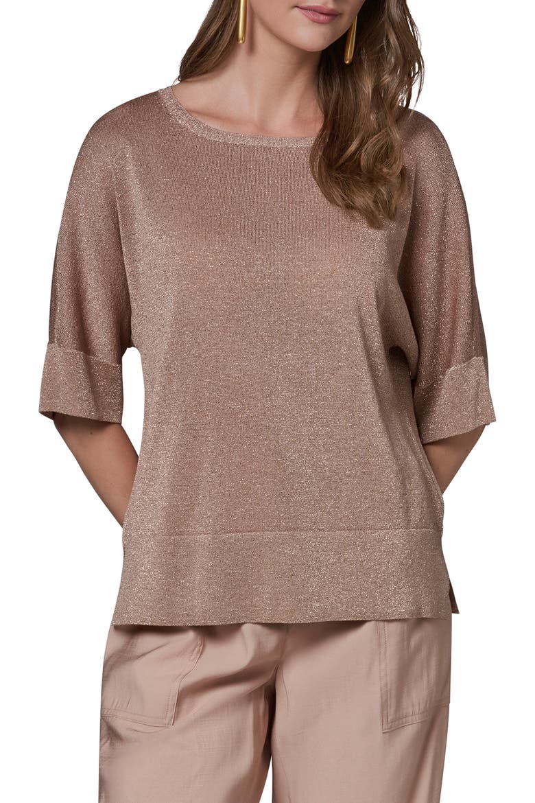 Metallic Sweater, Main, color, UMBRIA