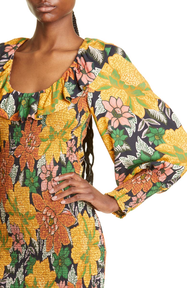 FARM Rio Exclusive Long Sleeve Minidress, Alternate, color, 