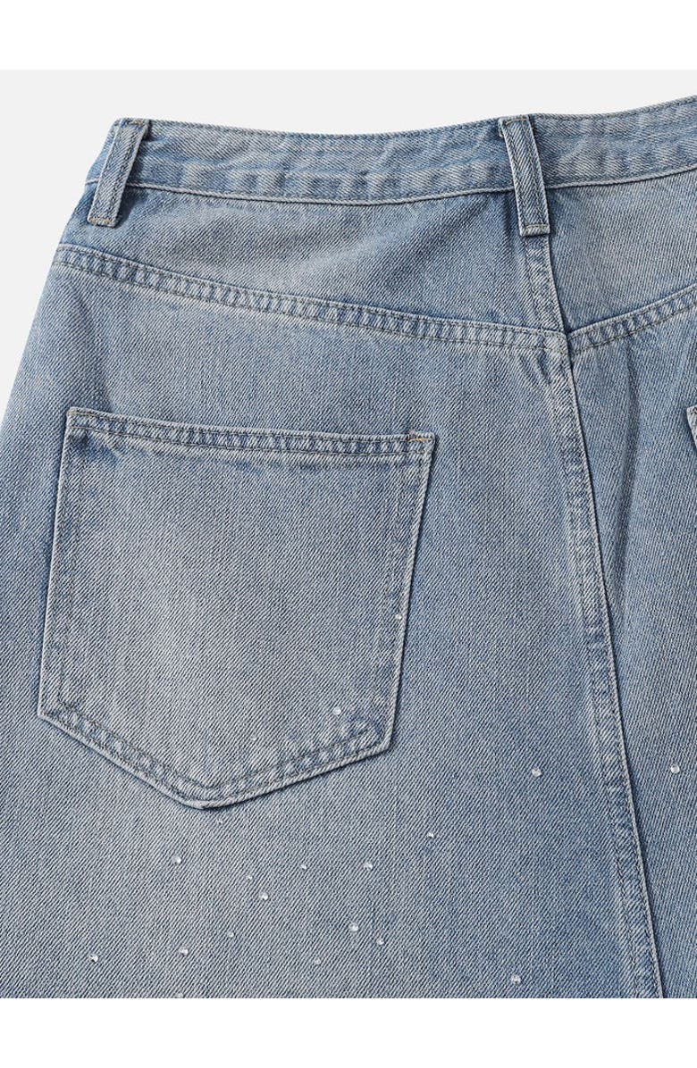 AELFRIC EDEN Rhinestone Baggy Jeans, Alternate, color, Blue