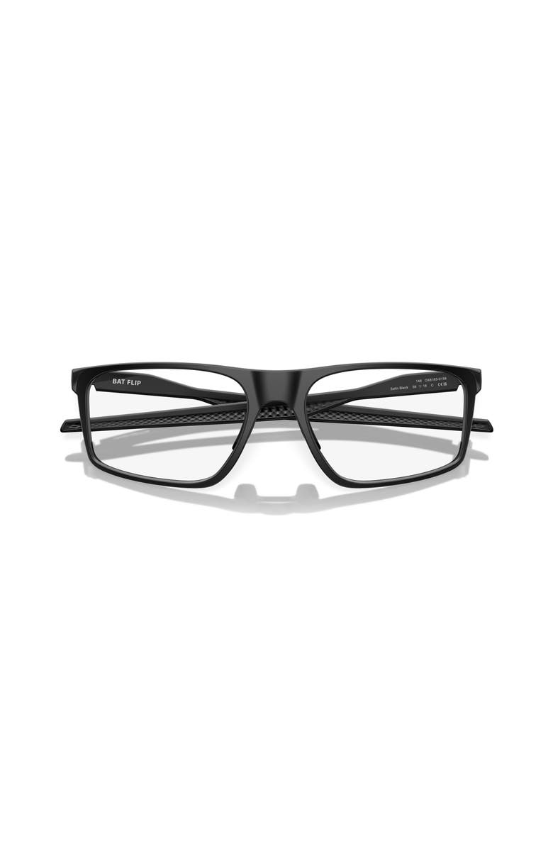 Oakley 58mm Rectangle optical glasses, Alternate, color, Black