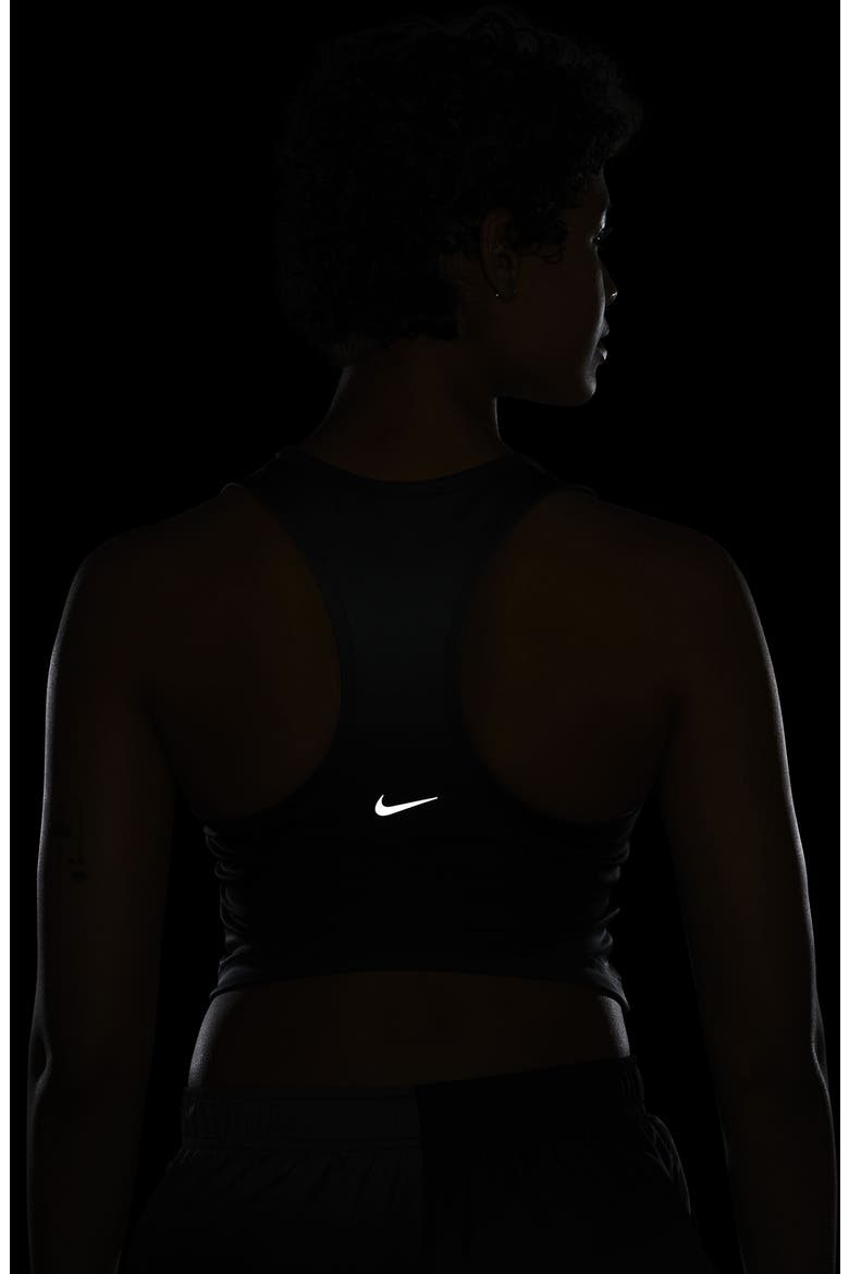 Dri-FIT Swoosh Cropped Tank, Alternate, color, BLACK