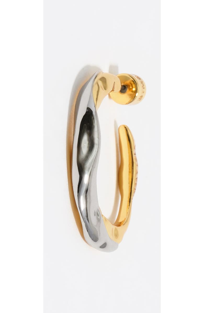 Bimba y Lola Two-Tone Textured Hoop Earrings, Alternate, color, Multigold