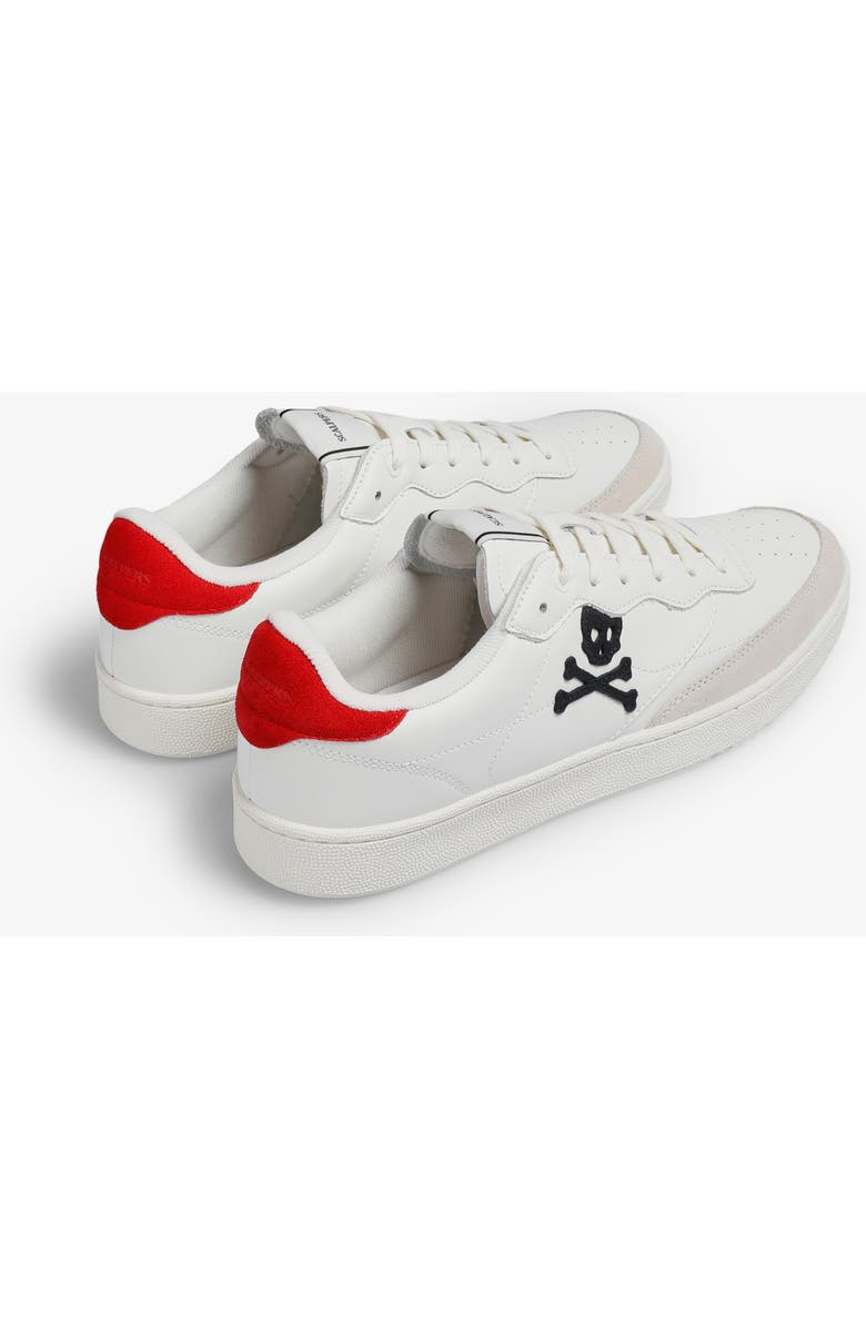 Scalpers Leather Side Skull Ford Sneakers, Alternate, color, Red