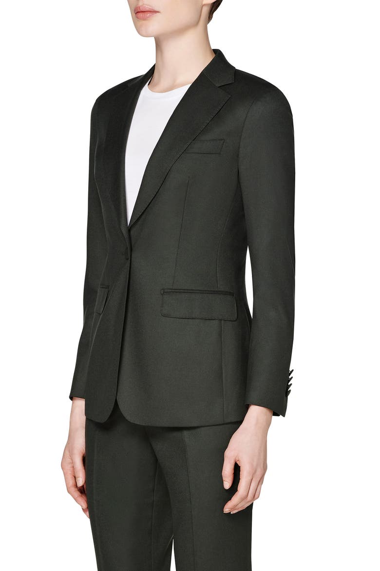 Cameron Single Breasted Wool Jacket, Alternate, color, GREEN