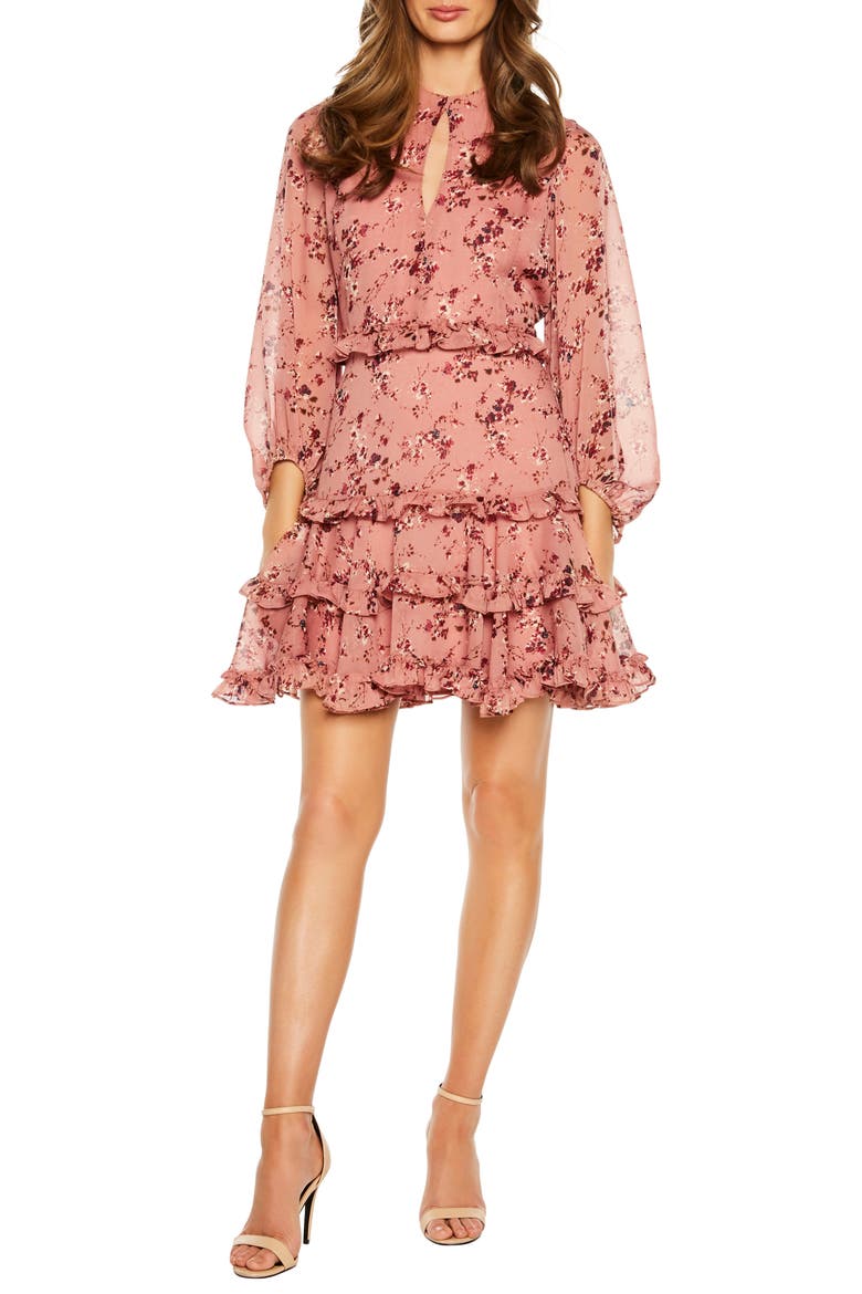 Frill Dress, Main, color, ROSE DITSY