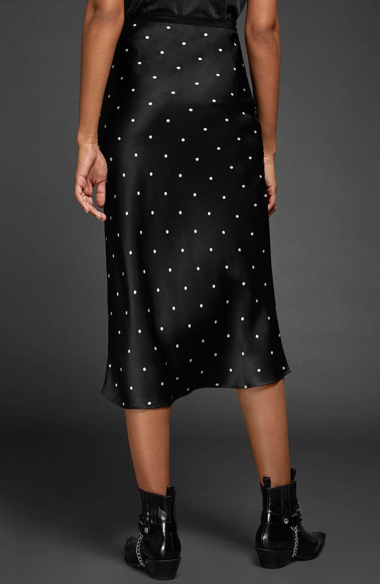 ANINE BING Polka Dot Silk Skirt, Alternate, color,
