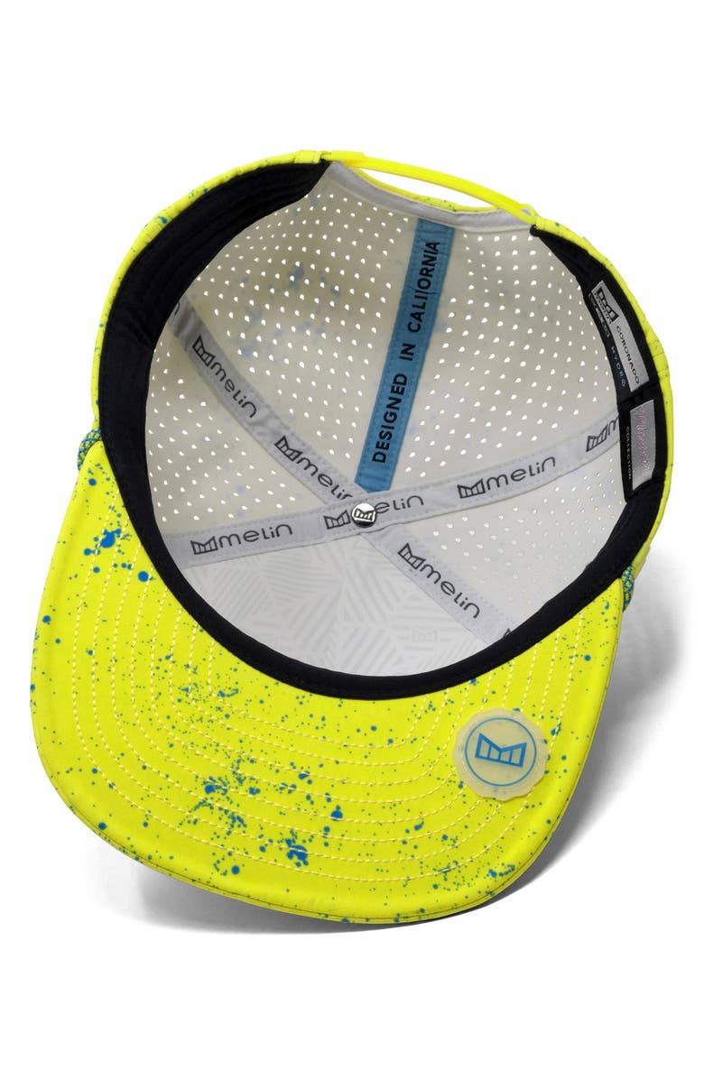 Melin Hydro Coronado Drip Snapback Hat, Alternate, color, Neon Yellow