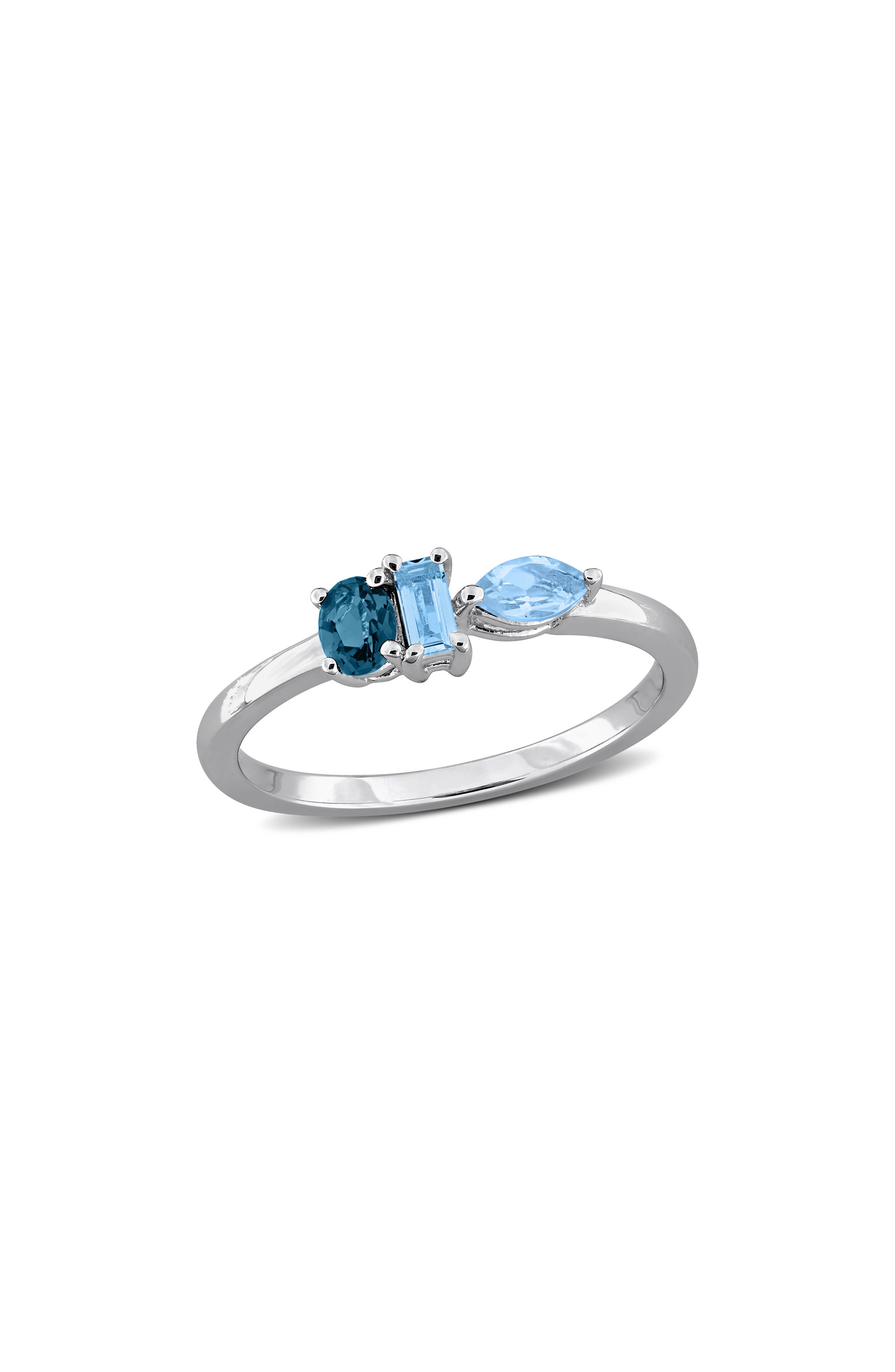 DELMAR Mixed Blue Topaz Ring