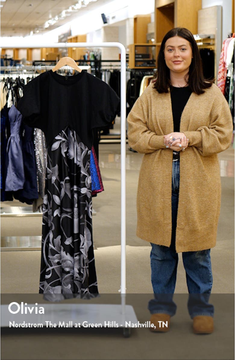 Magylee Floral Mixed Media Dress, sales video thumbnail