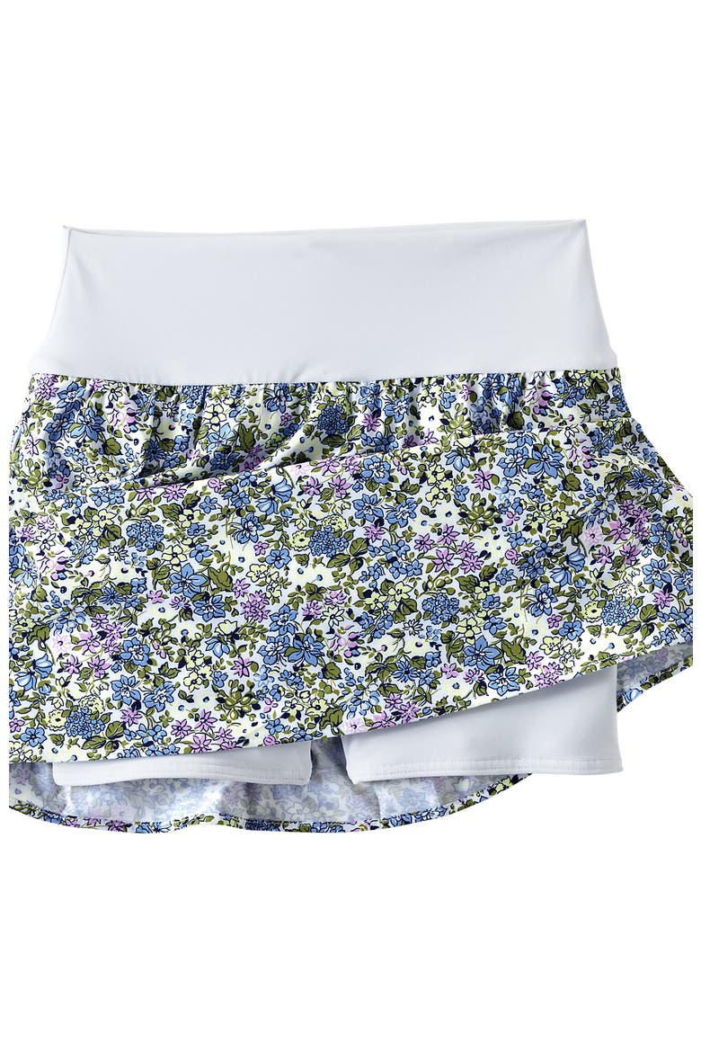 Pinchless Mini Swim Skort, Alternate, color, White/Lilac Multi Ditsy Floral