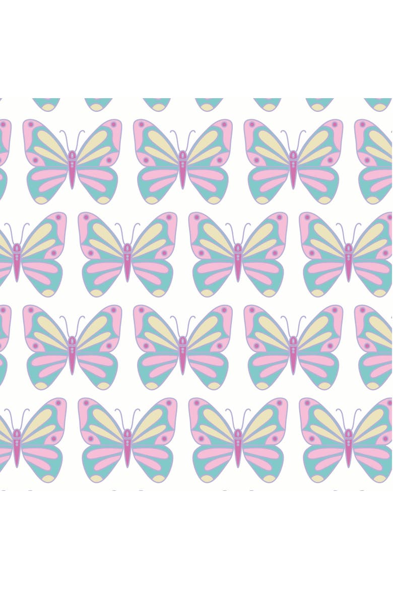 Sloane Girls' Short Sleeve Performance Top by LH Sport, Alternate, color, Peace Love Butterflies