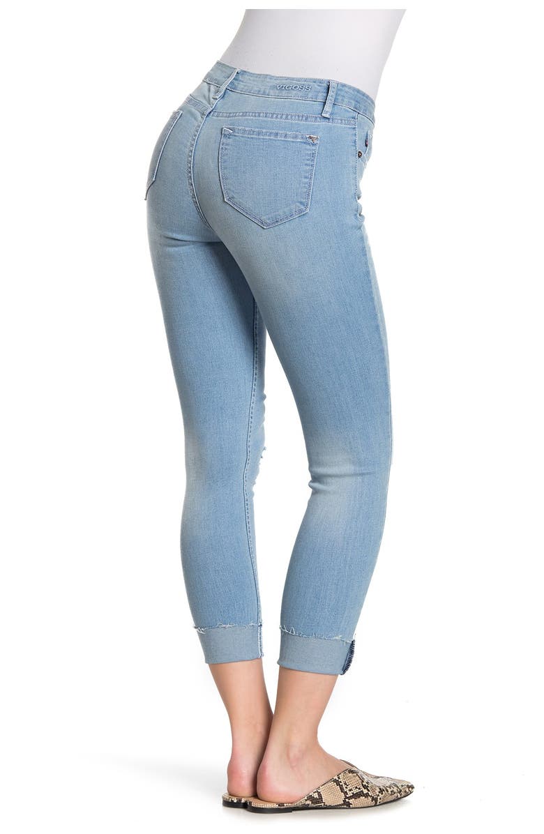 Vigoss Marley Distressed Mid Rise Skinny Jeans, Alternate, color,