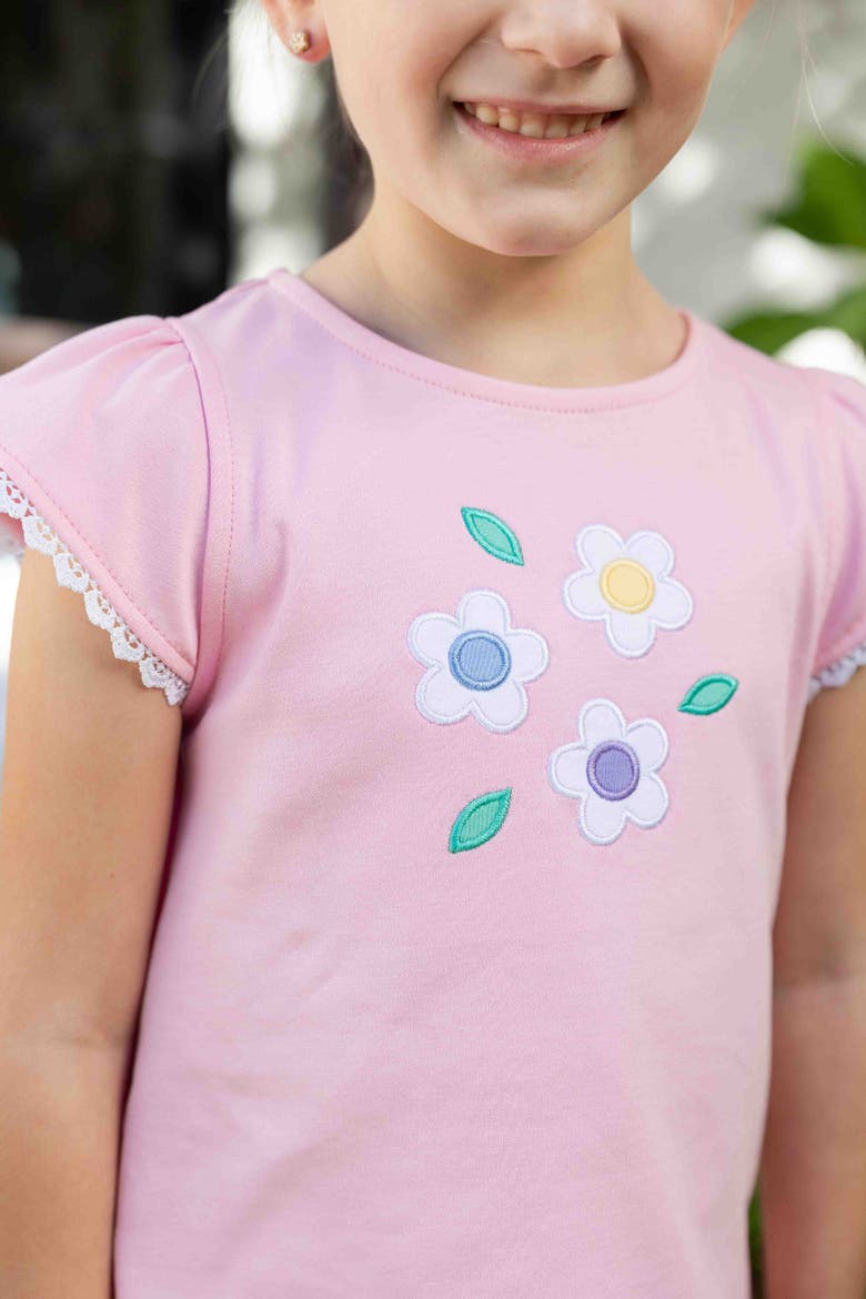 Knit Top With Flowers, Alternate, color, Pink