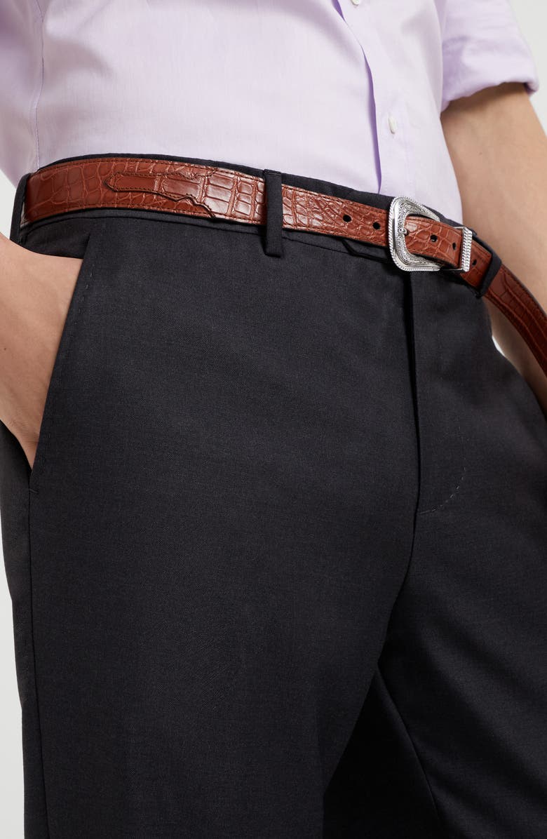 Brunello Cucinelli Virgin wool trousers, Alternate, color, Anthracite