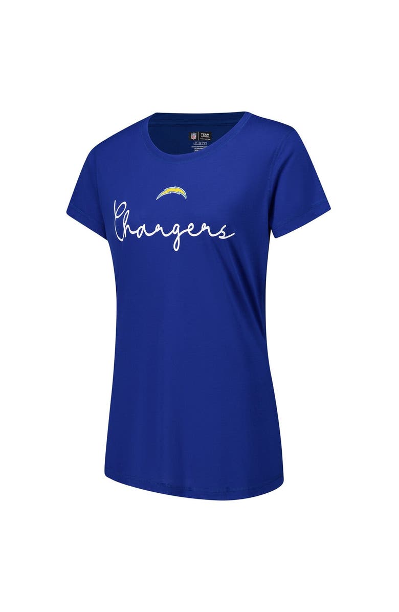 CONCEPTS SPORT Women's Concepts Sport Los Angeles Chargers Vector T-Shirt & Flannel Pants Sleep Set, Alternate, color, Royal