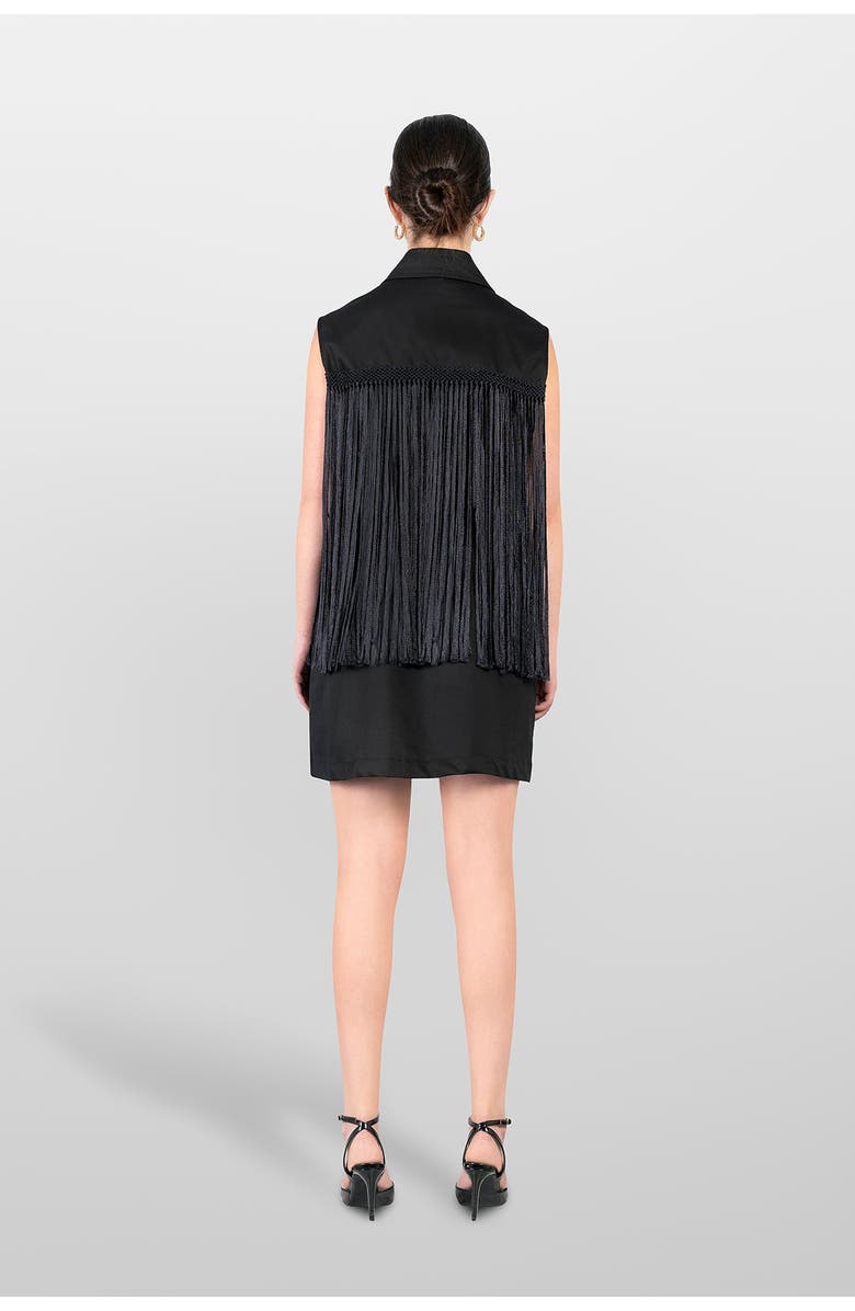 LAURA APARICIO Sahariana Cotton Dress, Alternate, color, Black