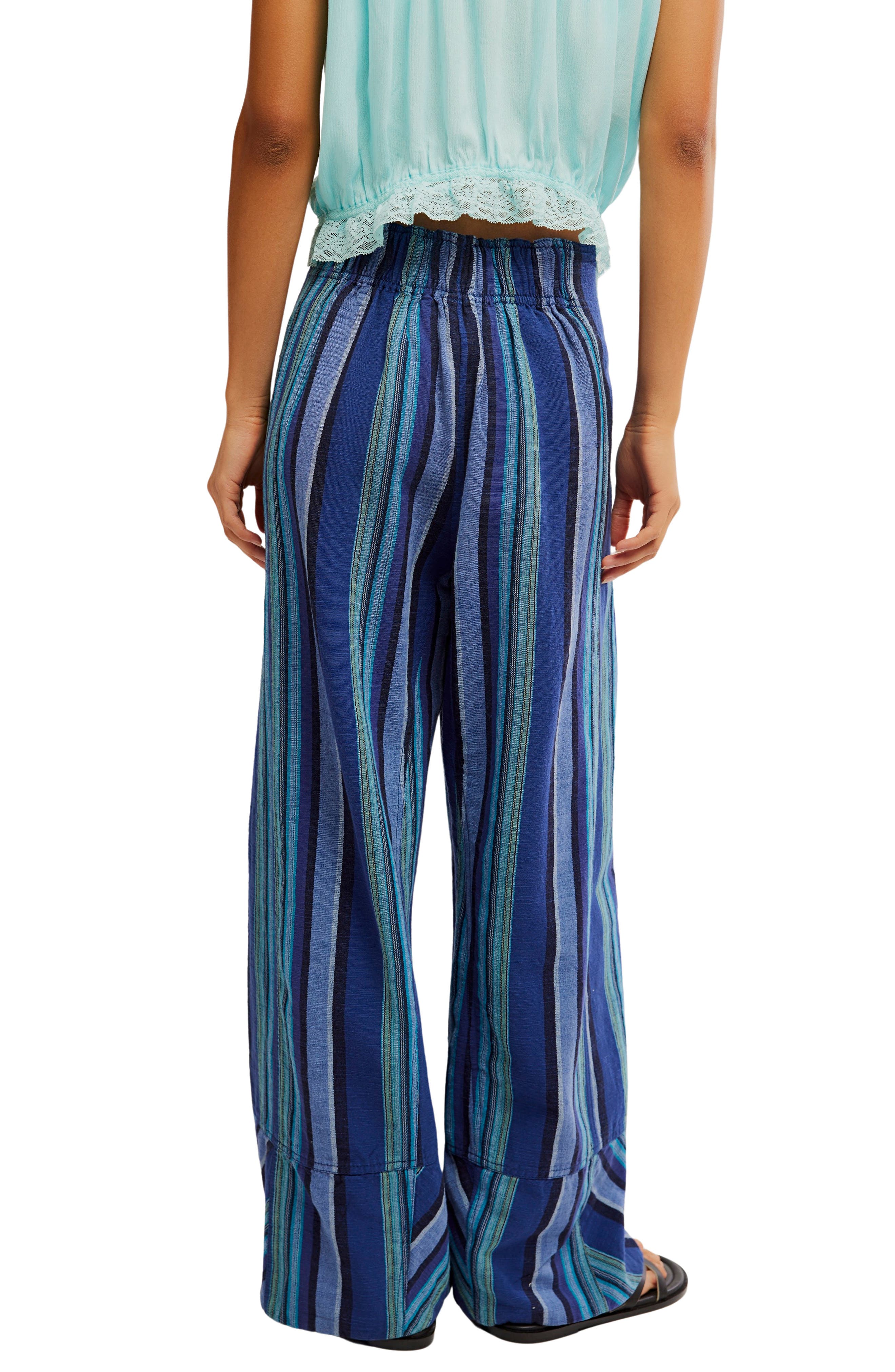 Женские Free People Days End Stripe Wide Leg Linen Pants — фото 2