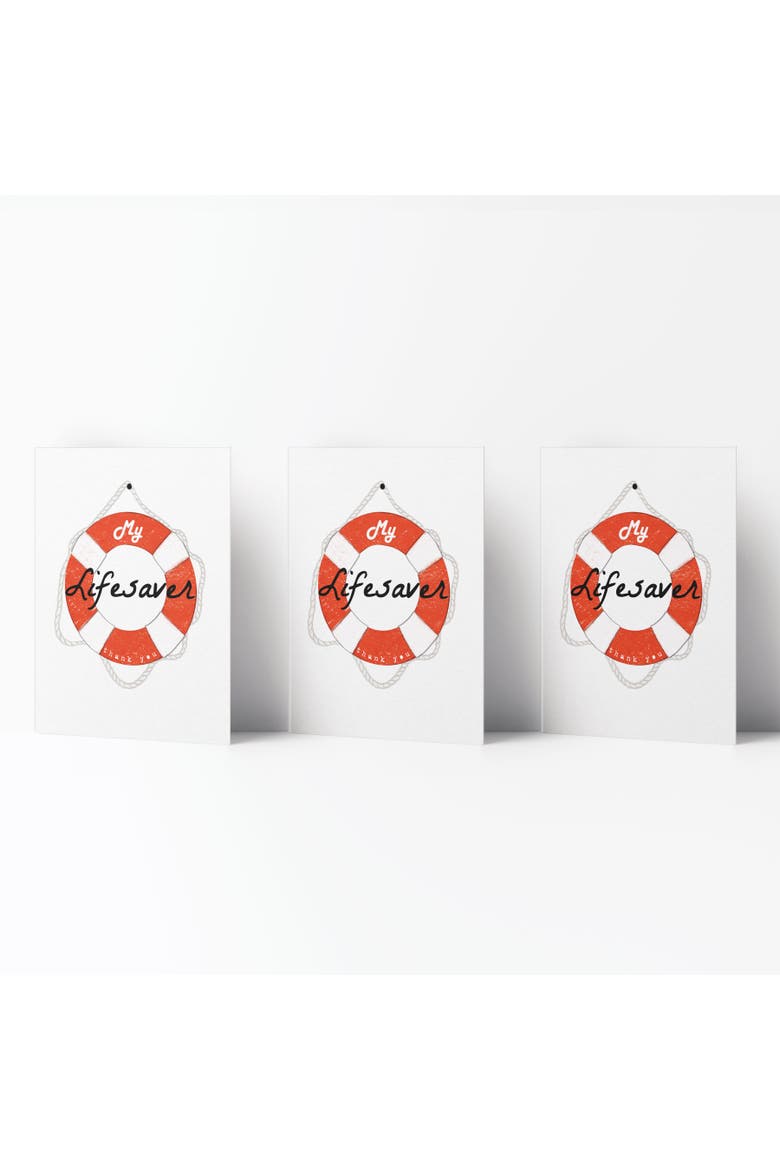 Thank You Greeting Card Pack (3ct) "My Lifesaver Thank You", Main, color, Multi-Pack