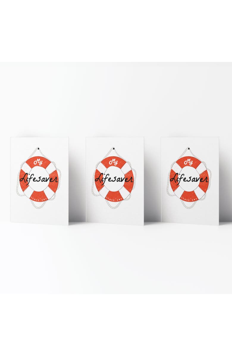 Ramus & Co Thank You Greeting Card Pack (3ct) "My Lifesaver Thank You", Main, color, Multi-Pack