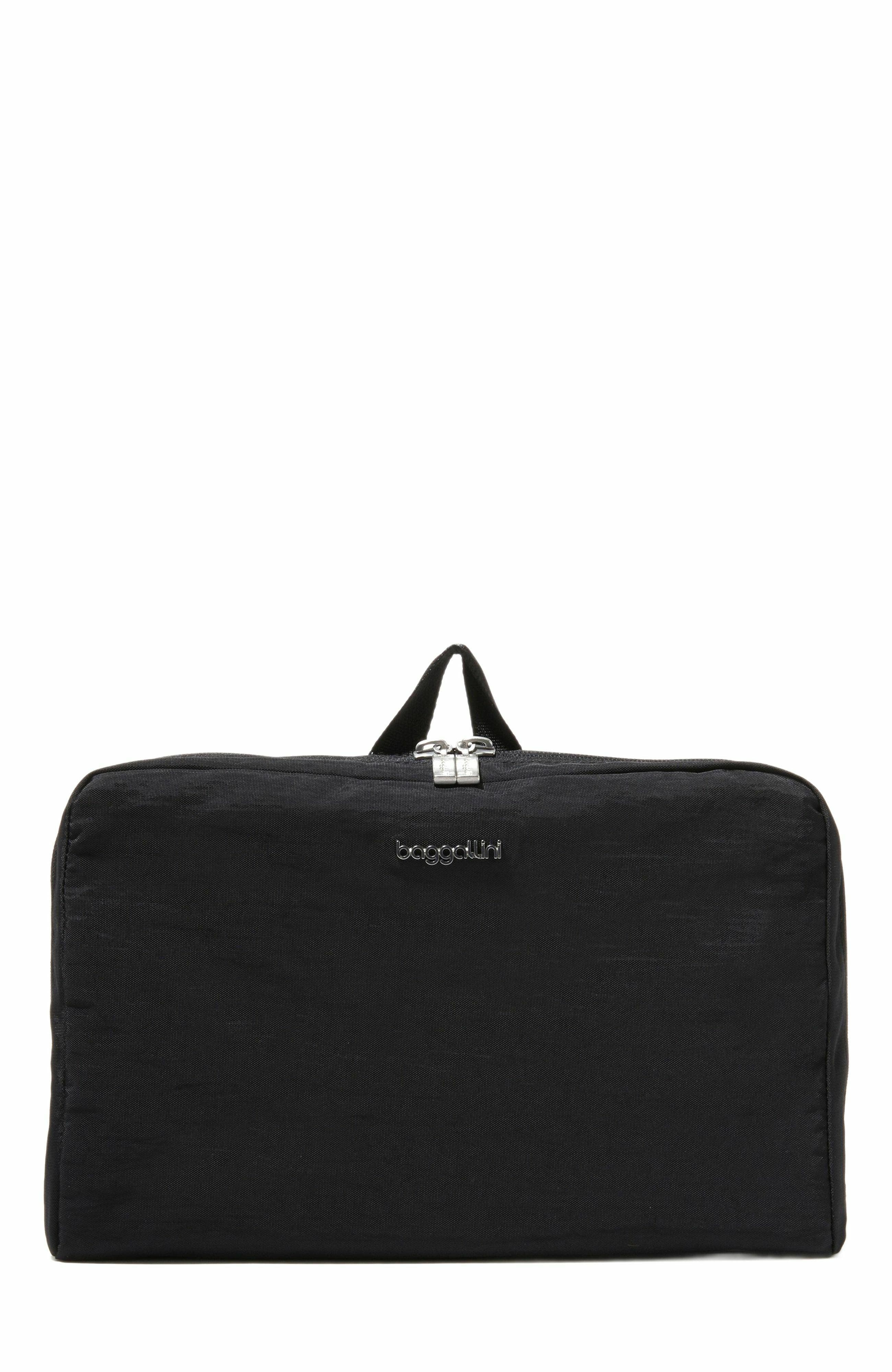 BAGGALLINI Carryall Expandable Packable Weekender Tote Bag, Alternate, color, Black