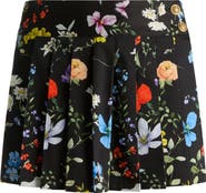 Alice + Olivia Noah Floral Pleated Miniskirt