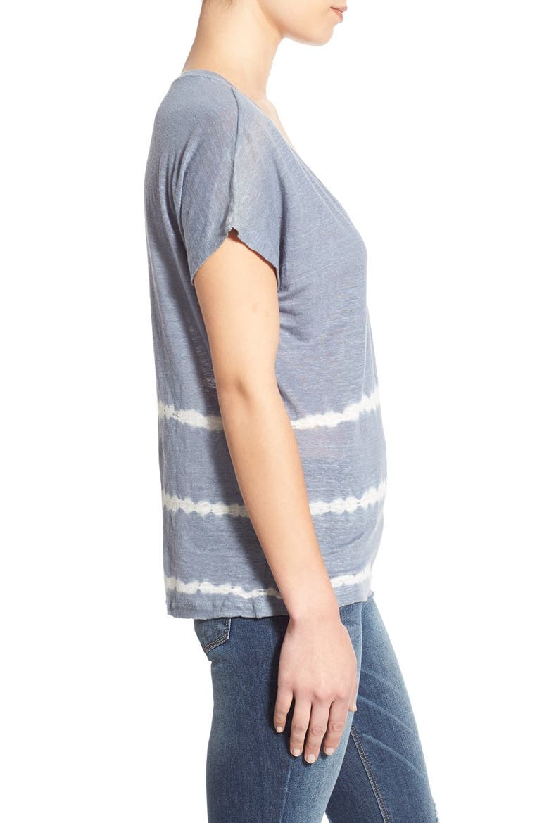 by Graham & Spencer Tie Dye Linen Tee, Alternate, color, GREY