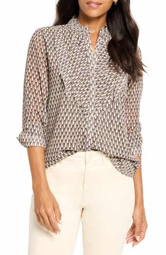 NIC+ZOE Abstract Dot Chiffon Top