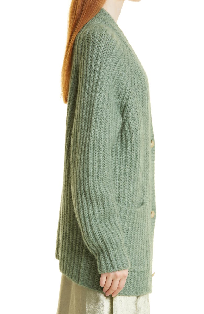 Vince Rib Alpaca & Wool Cardigan, Alternate, color, 