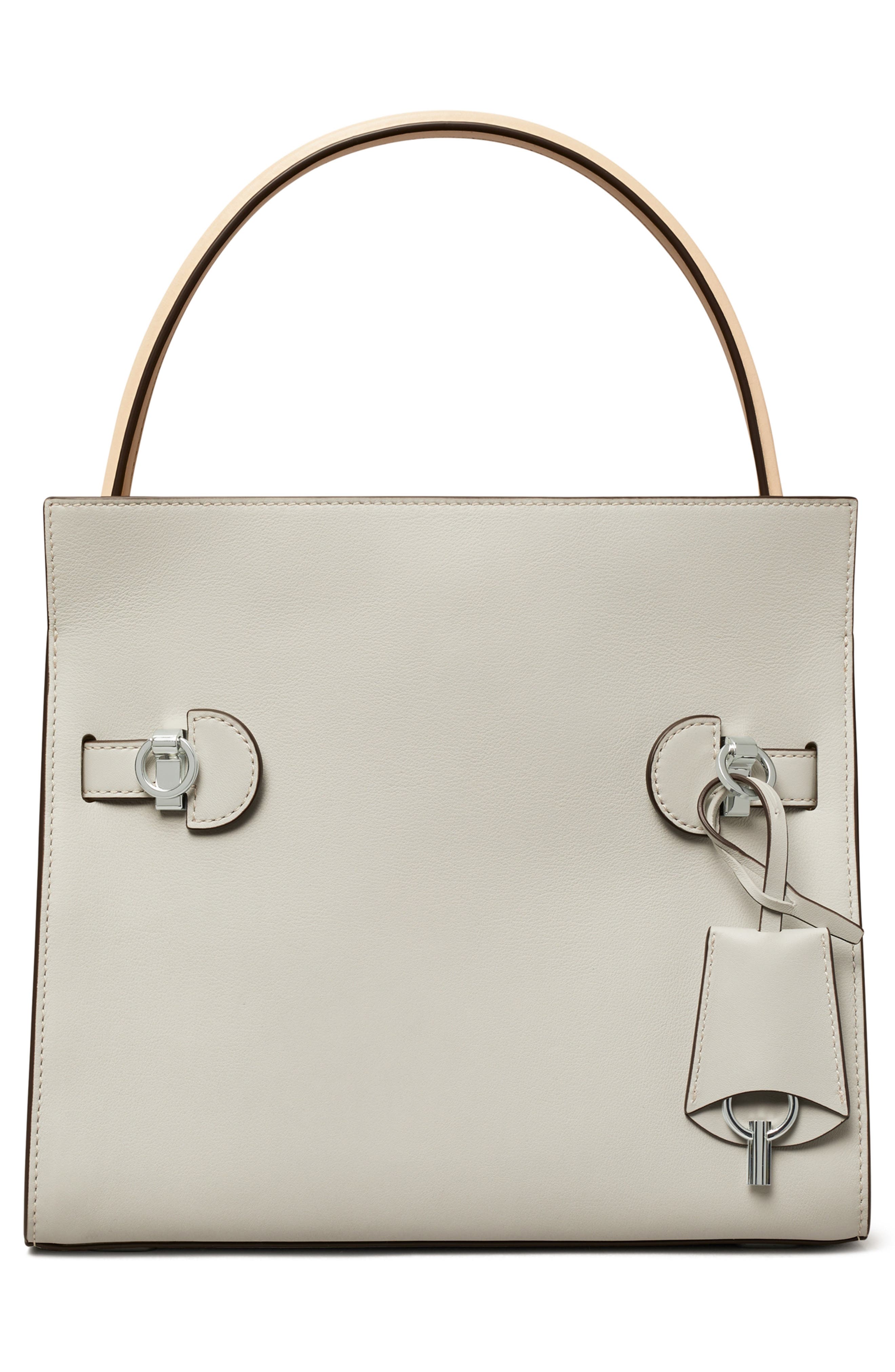 Small Lee Radziwill Leather Double Bag, Alternate, color, FEATHER GRAY