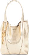 Chloé Small Spin Metallic Leather Tote