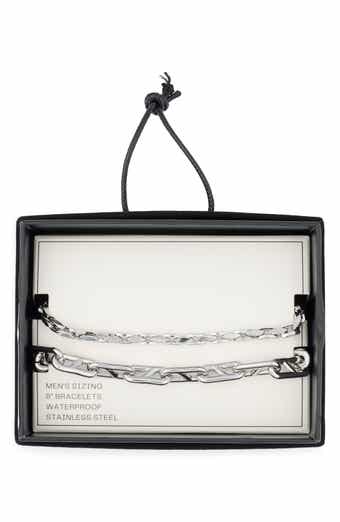 NORDSTROM RACK Men's 2-Pack Stainless Steel Chain Link Bracelets