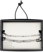 NORDSTROM RACK Men's 2-Pack Stainless Steel Chain Link Bracelets
