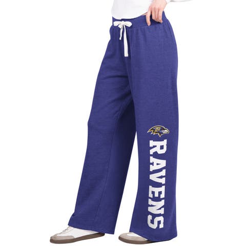 Women's  Starter  Purple Baltimore Ravens Field Wide Leg Sweatpants
