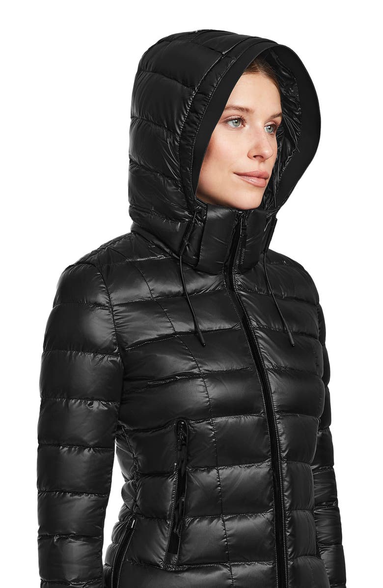 Rudsak MELISSA Women's Lightweight Black Puffer Coat with Removable Hood, Alternate, color,