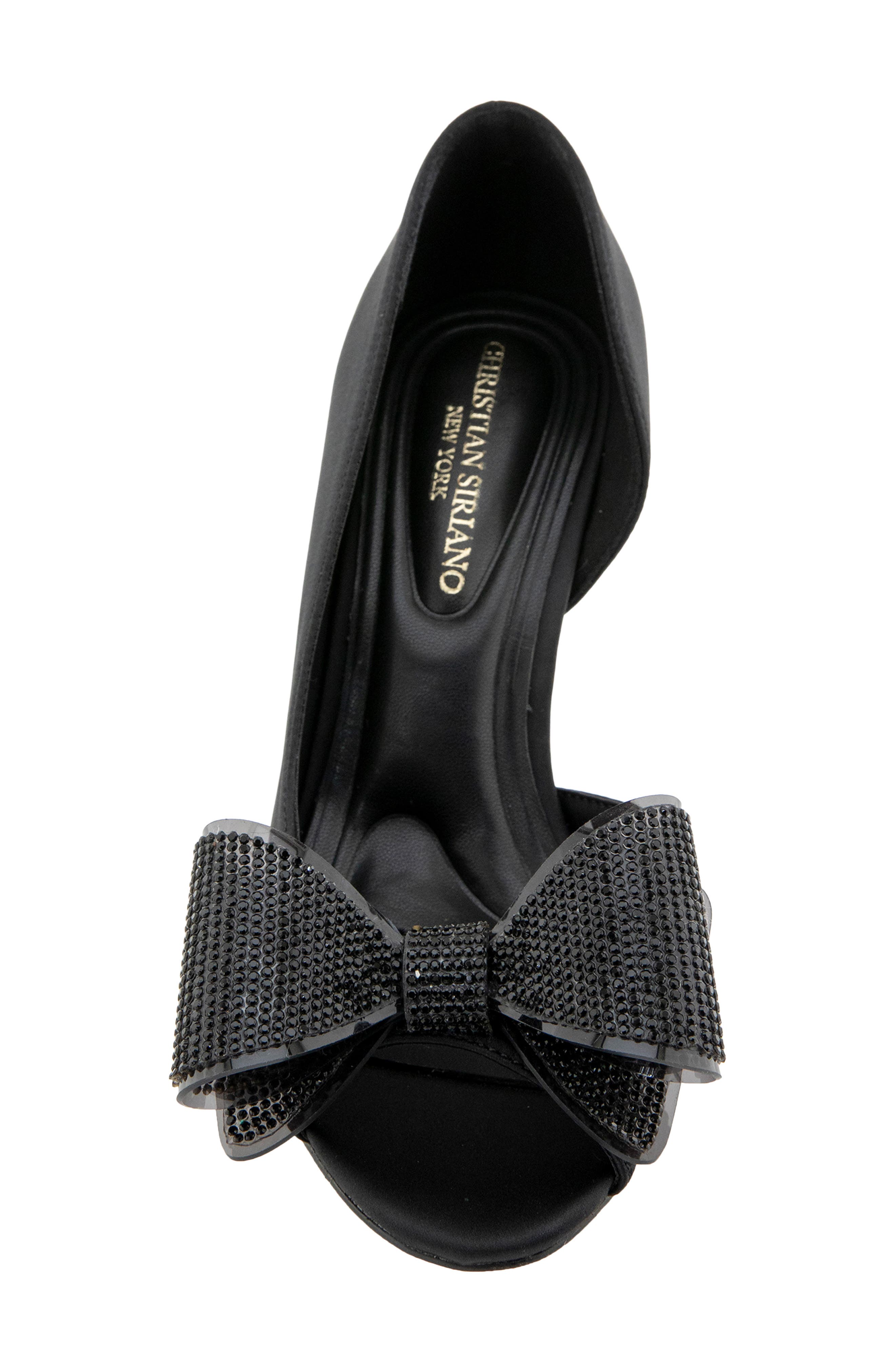 Jixa Peep Toe d'Orsay Pump, Alternate, color, BLACK SATIN