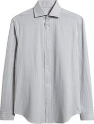 Bugatchi Devon OoohCotton® Geometric Print Long Sleeve Button-Up Shirt