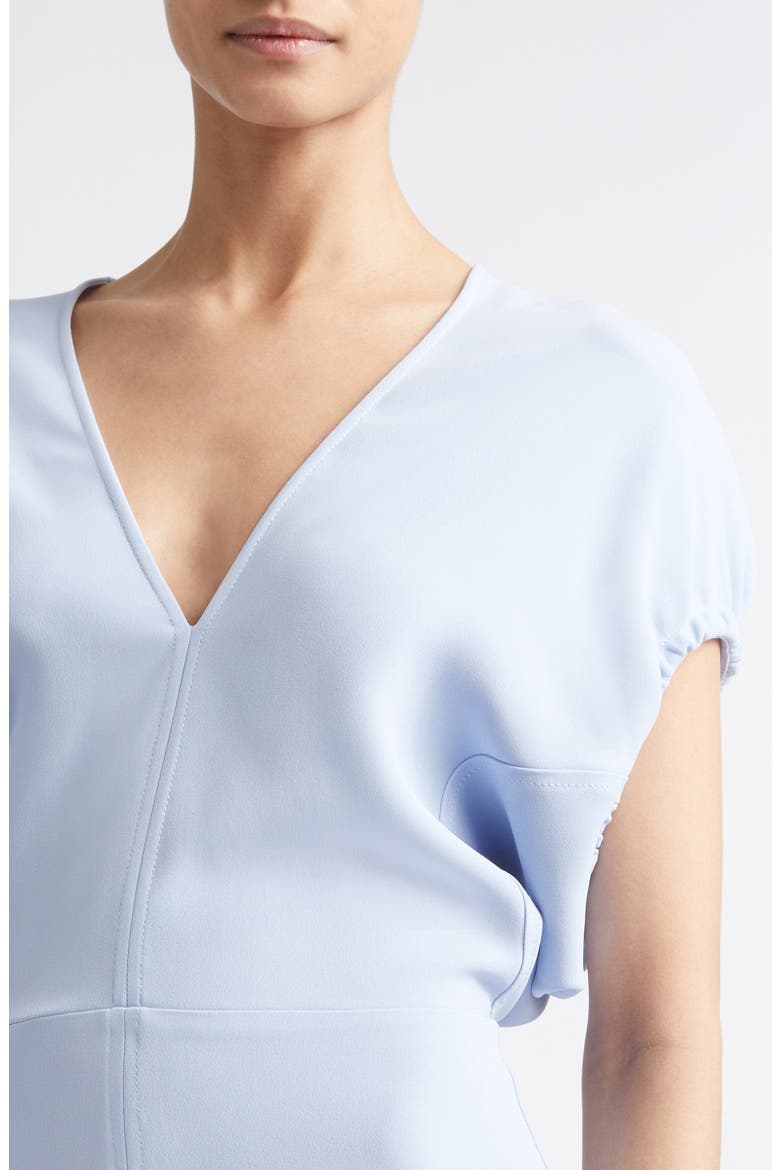 Edith Stretch Cady A-Line Midi Dress, Alternate, color, CLOUD BLUE