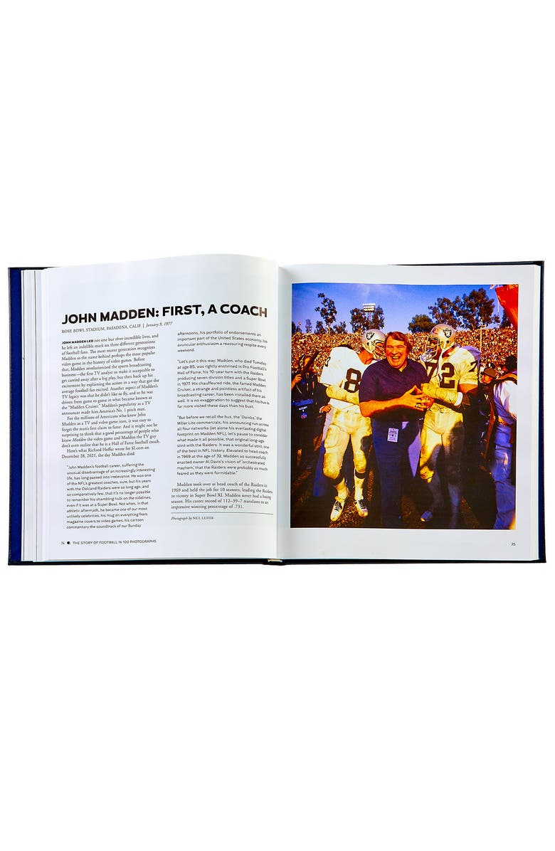 Graphic Image The Story of Football Leather Coffee Table Book, Alternate, color, Navy