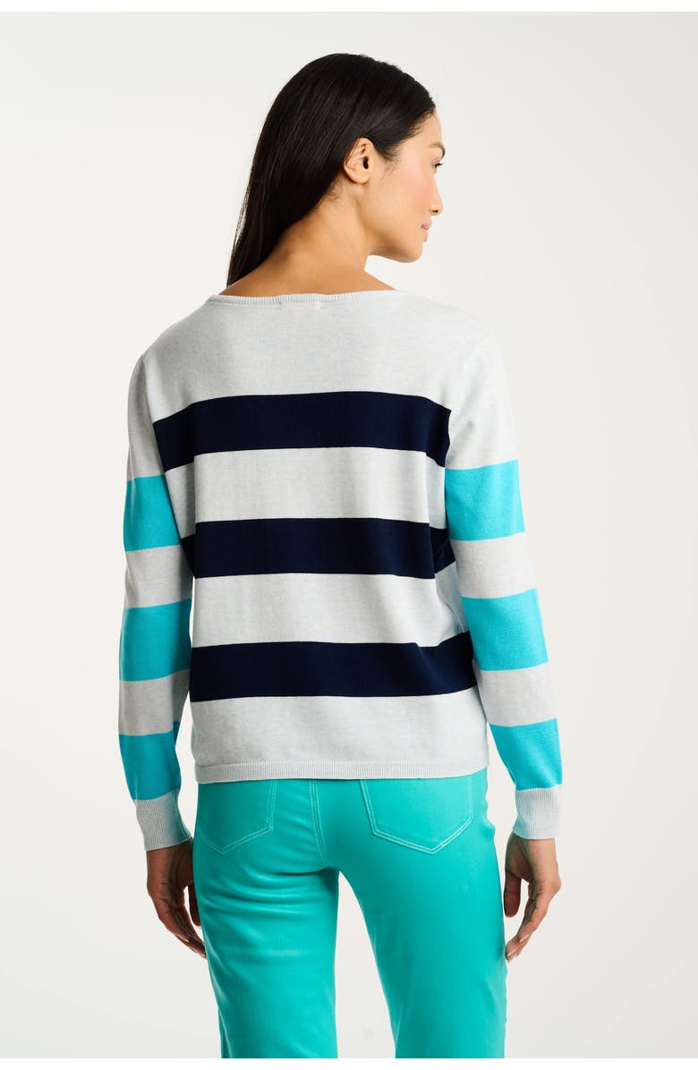 Lisa Todd Cult Classic Cotton Sweater, Alternate, color, Blue Ice Navy