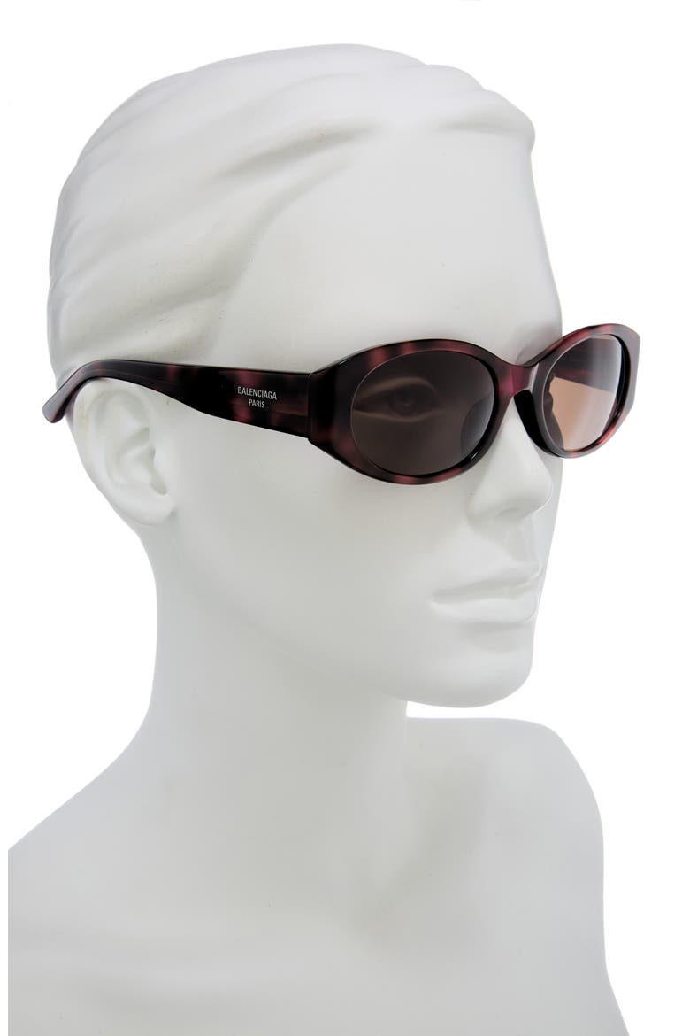 55mm Polarized Oval Sunglasses, Main, color, HAVANA HAVANA BROWN