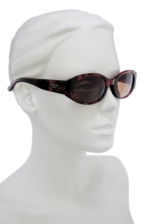 55mm Polarized Oval Sunglasses