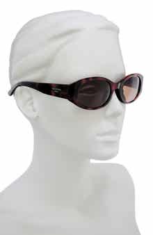 55mm Polarized Oval Sunglasses