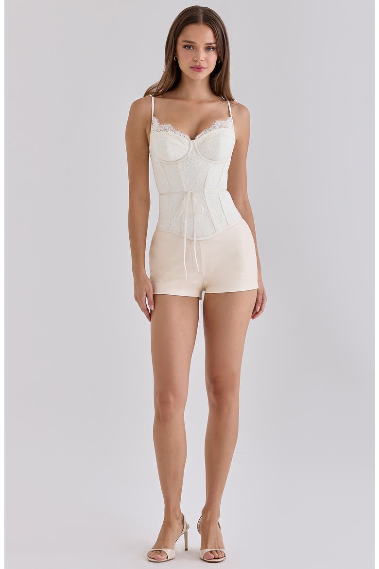 Audrina Lace Corset Top, Alternate, color, IVORY