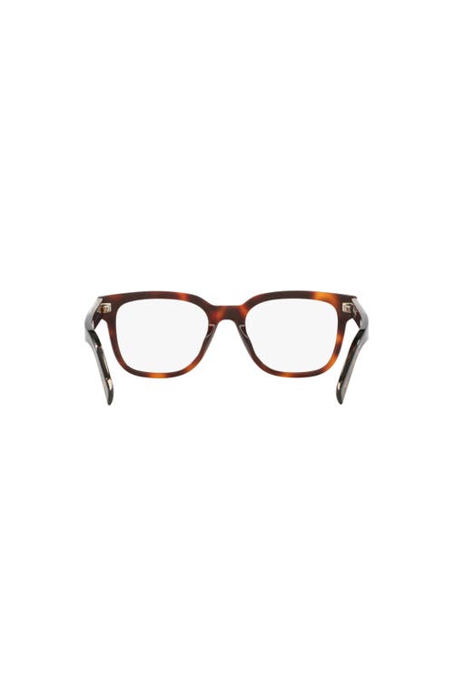 Saint Laurent 52mm Rectangle Optical Glasses In Brown
