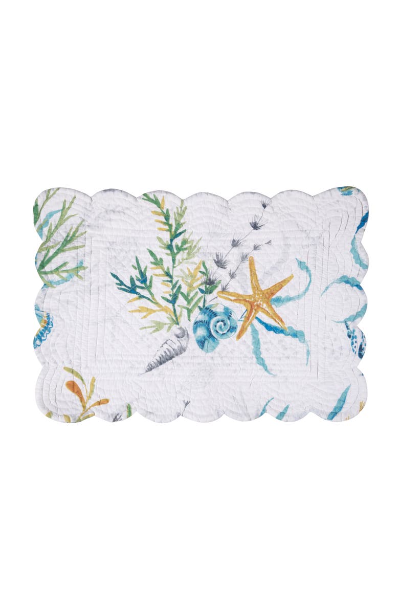 C&F Home Marlowe Sound Placemats, Set of 6, Alternate, color, White