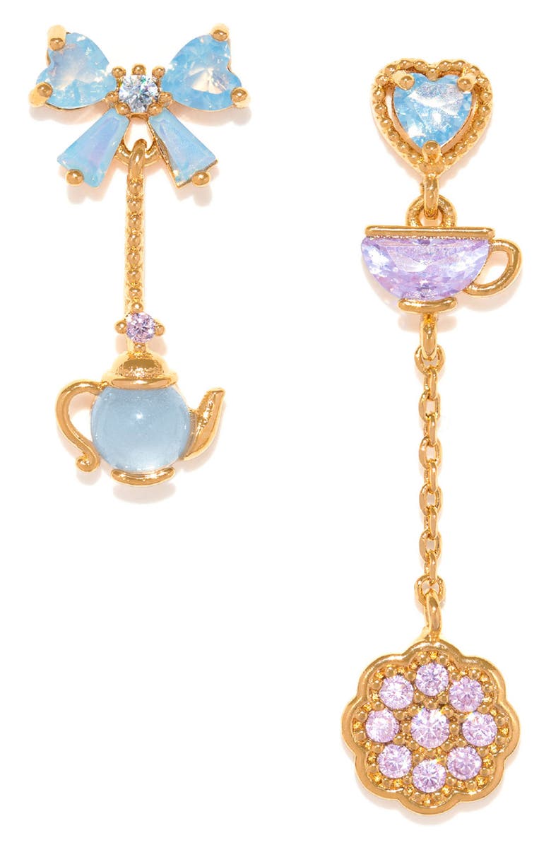 Girls Crew Disney Alice In Wonderland Dangle Earring Set, Main, color, Gold